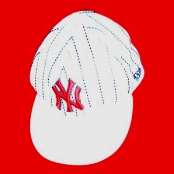 NEW ERA BASEBALL CAP NY  Originator of the TRUE FIT ADJUSTABLE Embroidered 7 3/8 - Picture 1 of 3